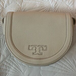 Tory Burch Serif T Cream Crossbody Bag